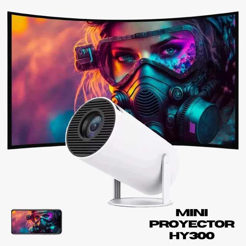 Mini Proyector Android HY300 - Portátil, inteligente y Ultra HD - Su casa es un cine privado🎥